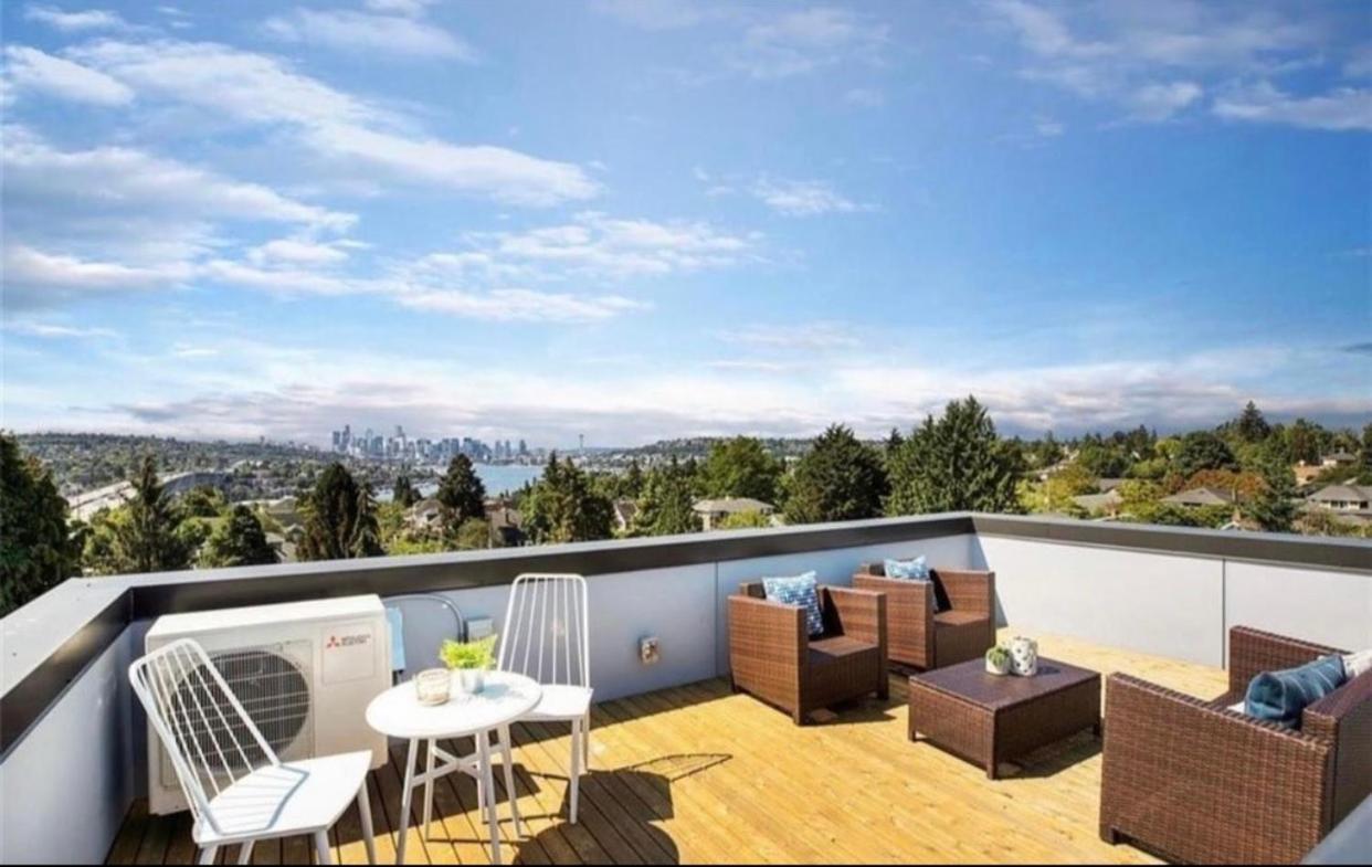 Rooftop Patio With Waterview, Private Garden & Grill 3Br 3Ba- Modern Cityscape Seattle Luaran gambar