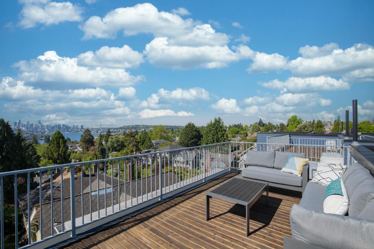 Rooftop Patio With Waterview, Private Garden & Grill 3Br 3Ba- Modern Cityscape Seattle Luaran gambar